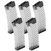 LANCER SYSTEMS AR-15 L5AWM TRANSLUCENT CLEAR MAGAZINE 5-PACK