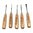 Scopri il set di 5 scalpelli per intaglio legno U.J. Ramelson! 🪵 Acciaio di alta qualità Rockwell 58-62, manico in betulla bianca. Perfetto per il tuo prossimo progetto. 🇺🇸✨