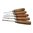 Set di 5 scalpelli per intaglio legno Gunstock di U.J. RAMELSON per incisione e restauro. Include scalpelli V e U. Perfetto per artigiani! ✨ Scopri di più!