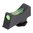 Scopri le mire anteriori Snag Free Vickers Elite per Glock con fibra ottica verde. Altezza .230" e compatibili con vari calibri Glock. Installazione facile! 🔫✨